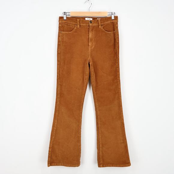 Kensie Jeans The Savannah High-Rise Corduroy Stretch Flare Pant Brown Size 6/28 - Picture 1 of 6